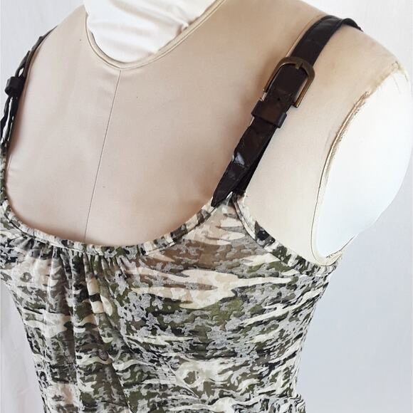 POETRY Camouflage Knit Tank Size S Adjustable Straps Mesh Outdoors Gorpcore - Picture 5 of 8